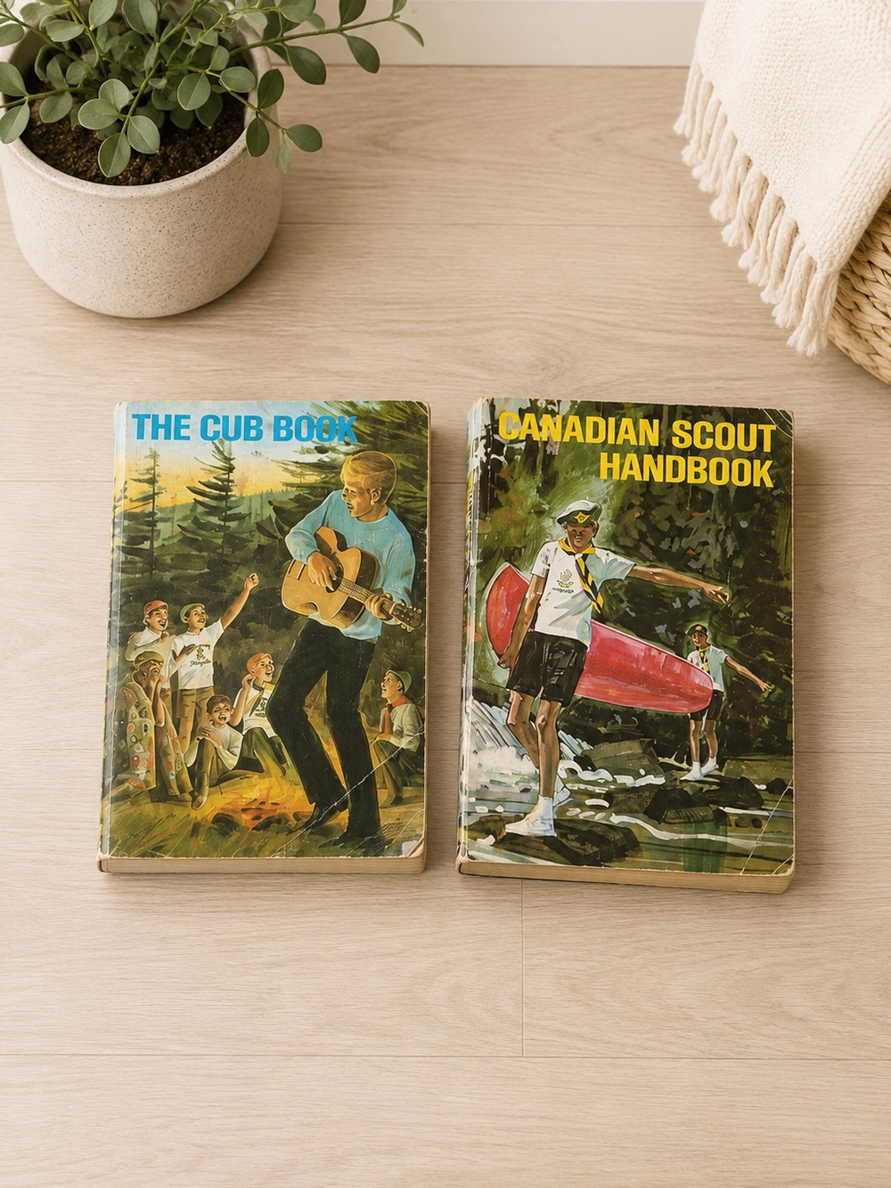 Vintage 1960s Canadian Scout Handbook & Cub Book Lot Boy Scouts Guides Paperback